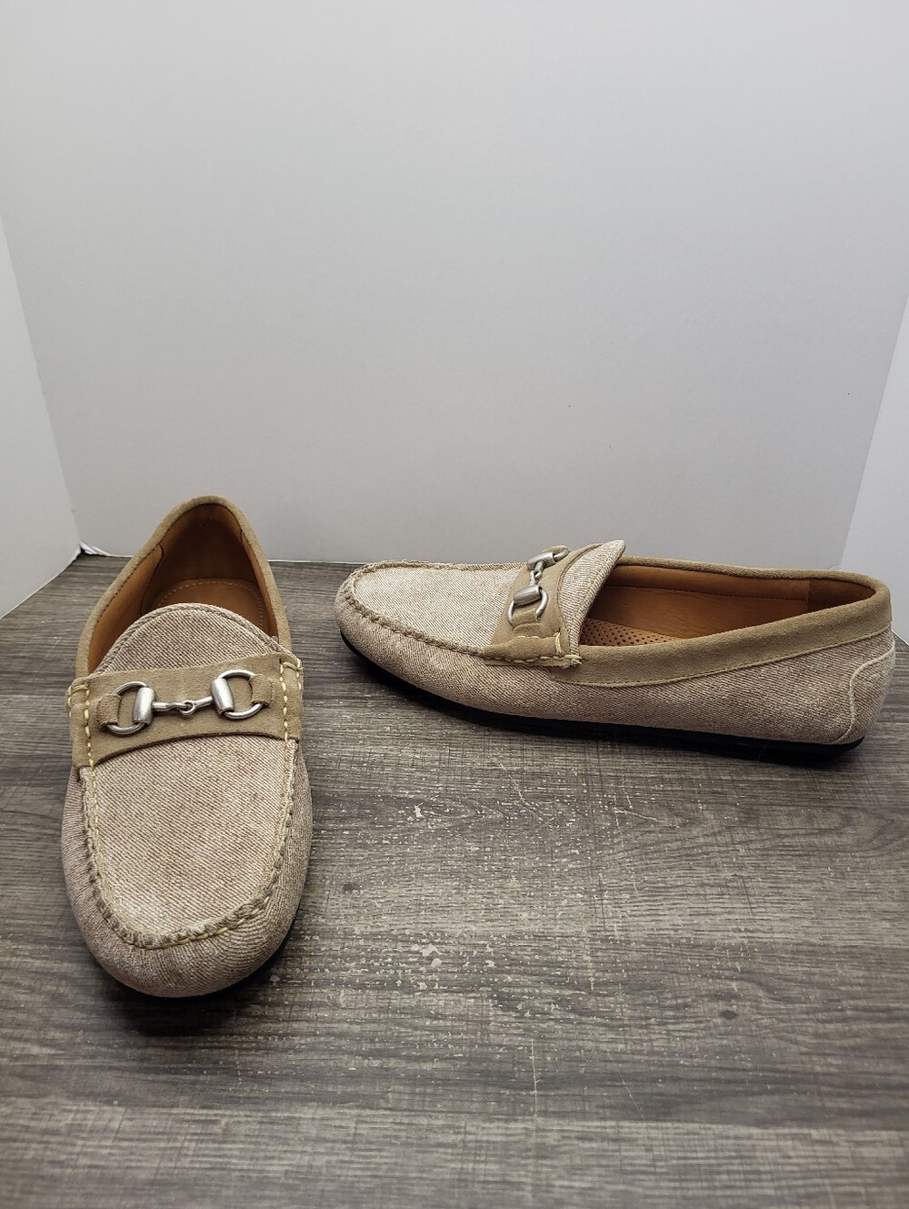 Allen Edmonds Sebastian Bit Driving Loafers Shoe Mens Size 9.5 D Bone New